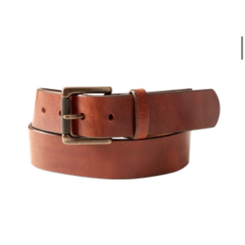 Banana Republic Cognac Brown Tumbled Leather Belt